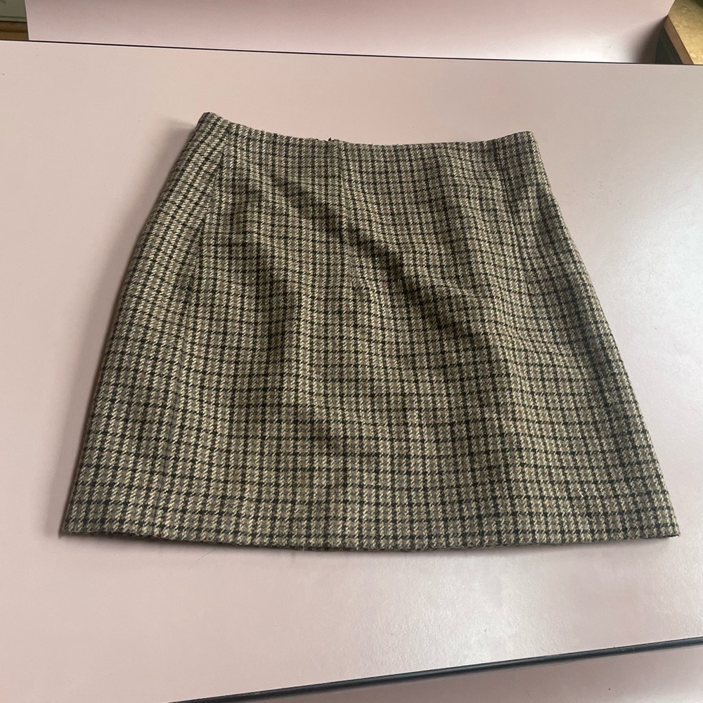 MANGO Houndstooth Mini Skirt US 2